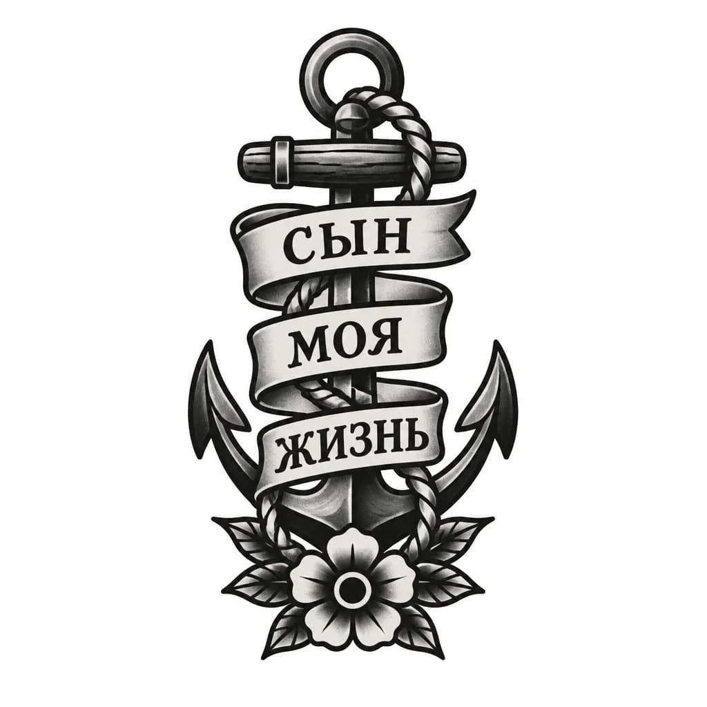 Тату эскиз: татуировка на руке с надписью 