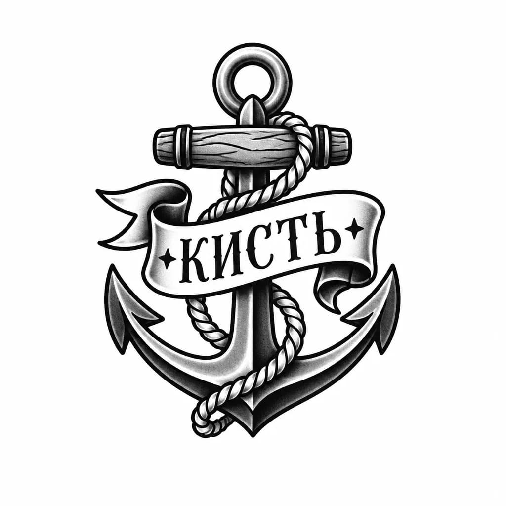 Тату эскиз: кисть