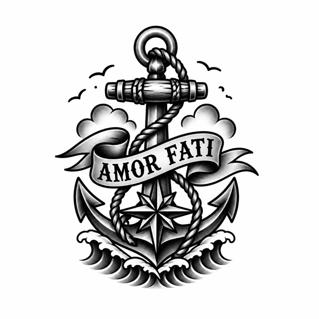 Тату эскиз: Amor fati