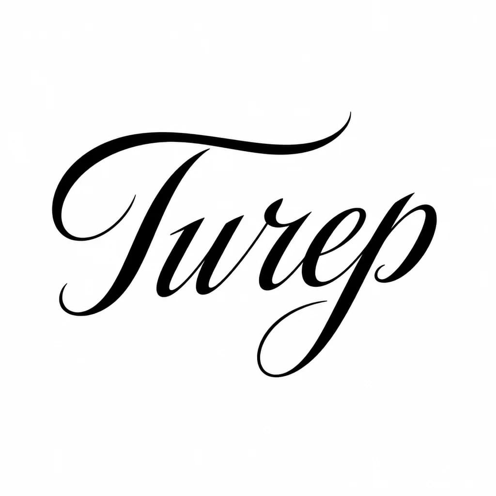 Тату эскиз: Font: Тичер (elegant calligraphy)