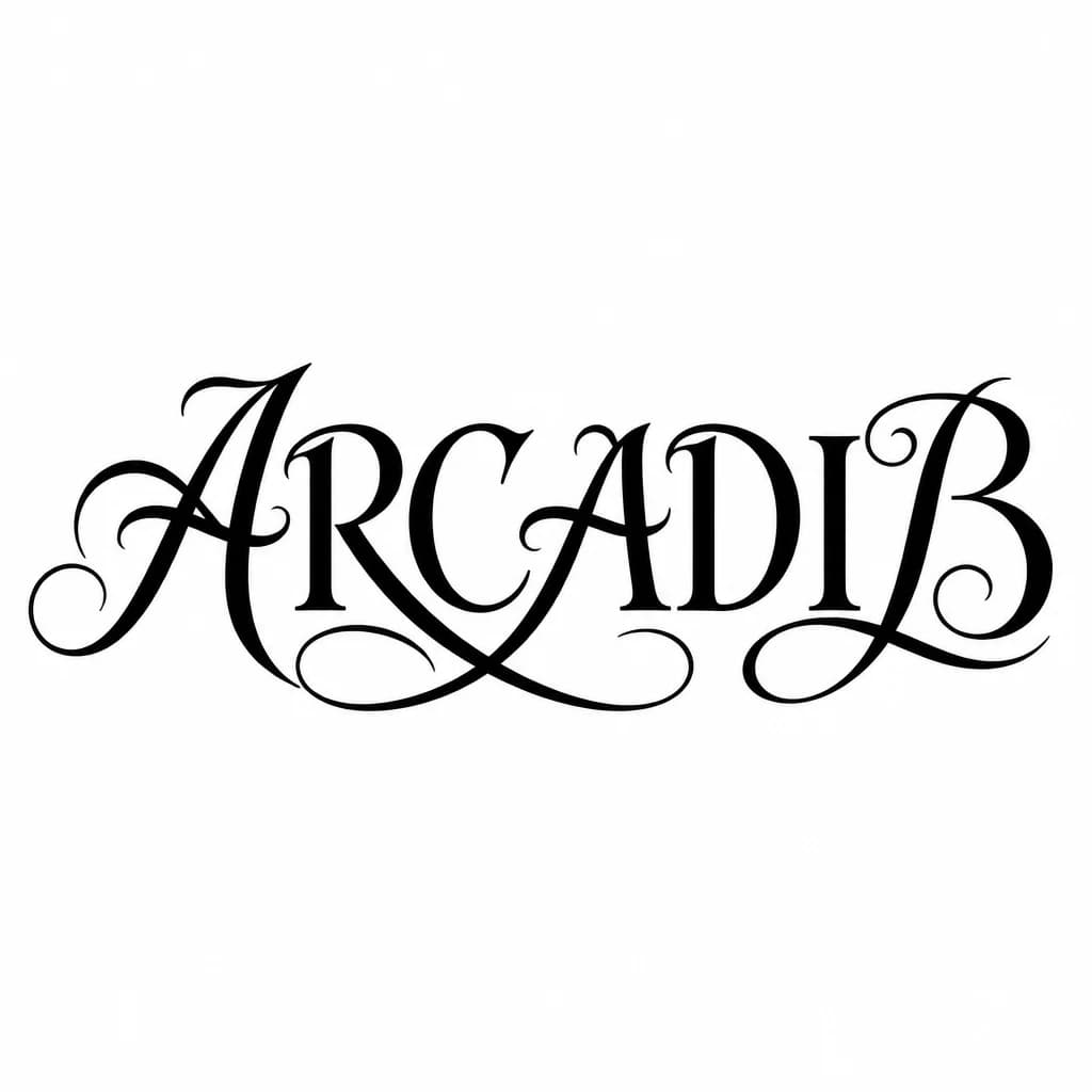 Тату эскиз: Font: ARCADIB (elegant calligraphy)