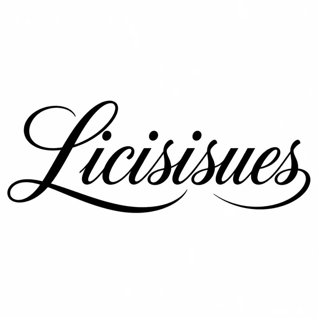 Тату эскиз: Font: Licisisues (elegant cursive script)