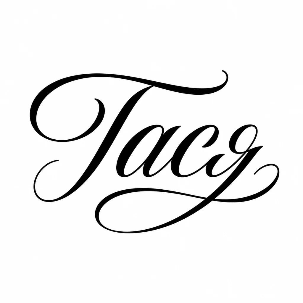 Тату эскиз: Font: Тася (elegant calligraphy)