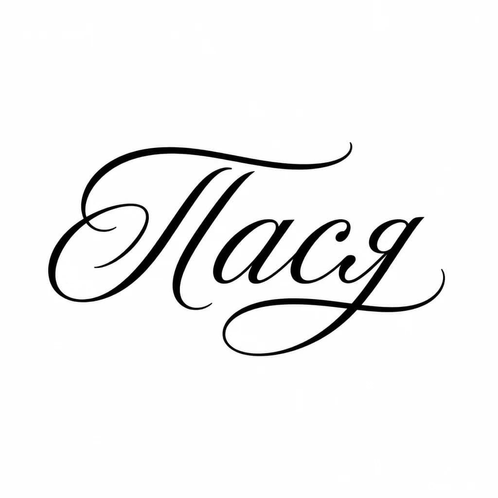 Тату эскиз: Font: Тася (elegant calligraphy)