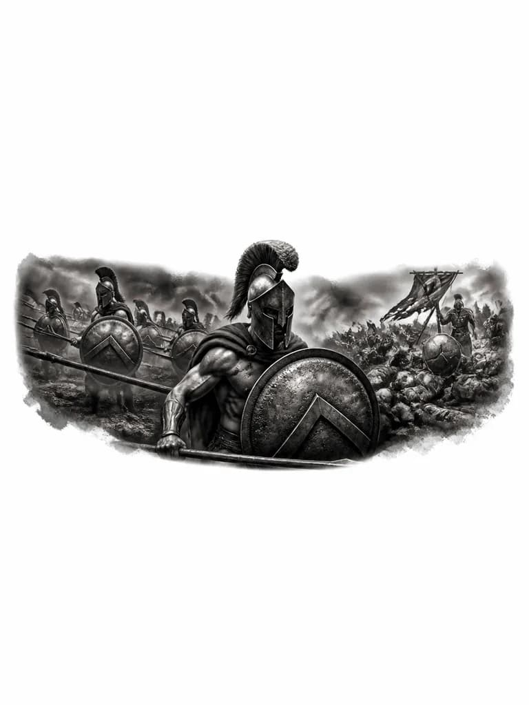 Тату эскиз: Спартанец 