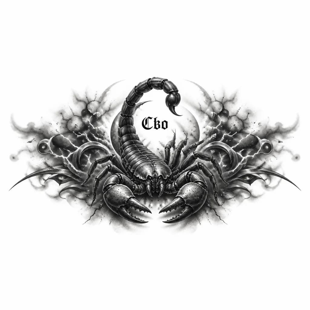 Тату эскиз: Скорпион 