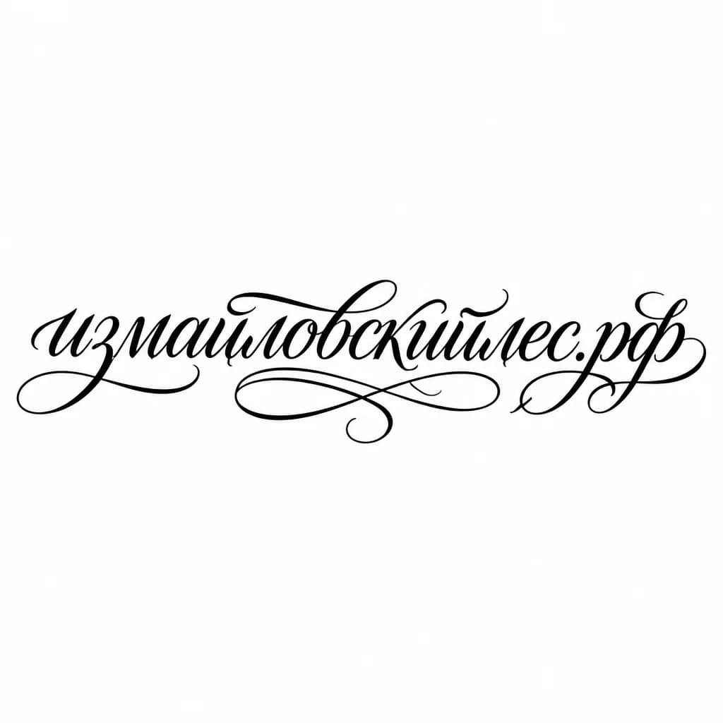 Тату эскиз: Font: измайловскийлес.рф (elegant calligraphy)