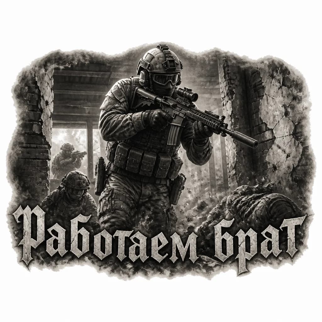 Тату эскиз: Военный зачищает опорник 