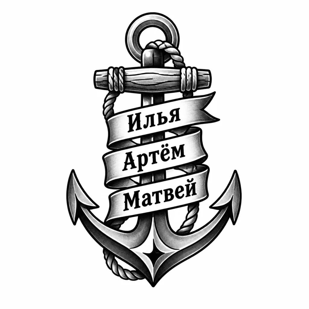 Тату эскиз: Имена детей на запястий руки 