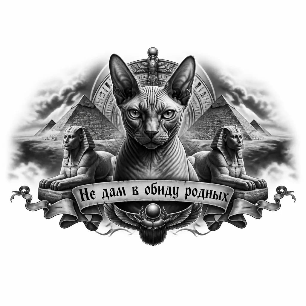 Тату эскиз: Сфинкс 