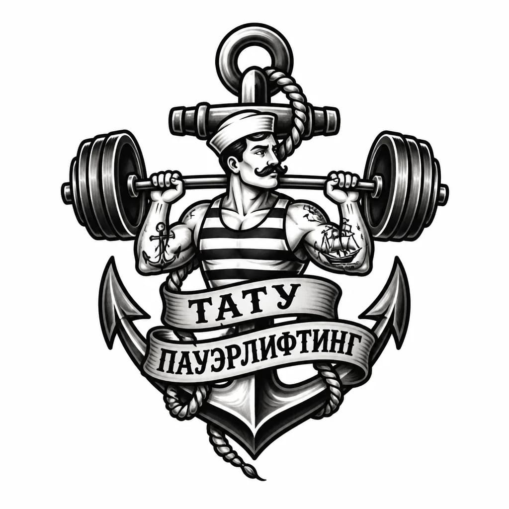 Тату эскиз: Тату пауэрлифтинг 