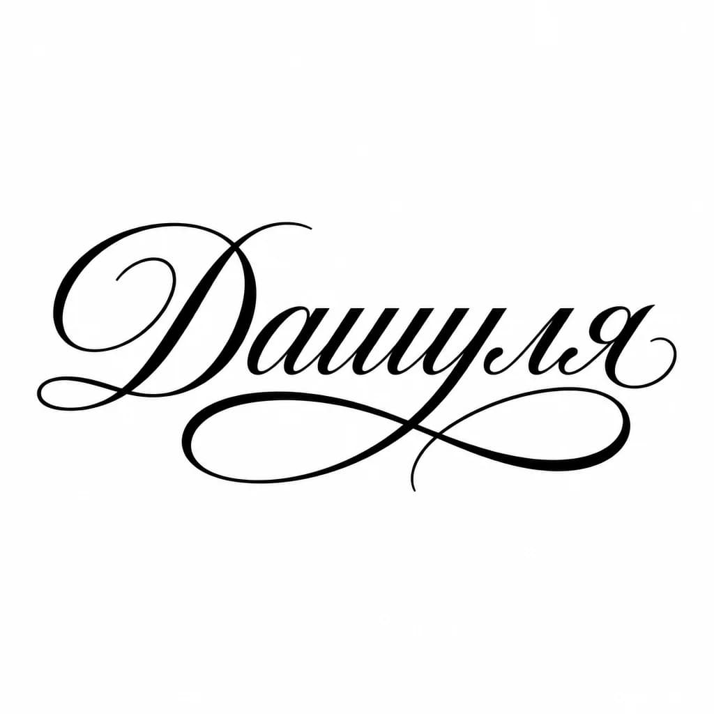 Тату эскиз: Font: Дашуля (elegant calligraphy)