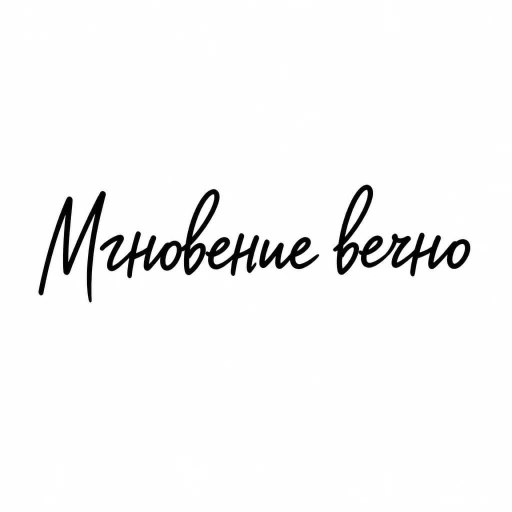 Тату эскиз: Font: Мгновение вечно (casual handwritten)