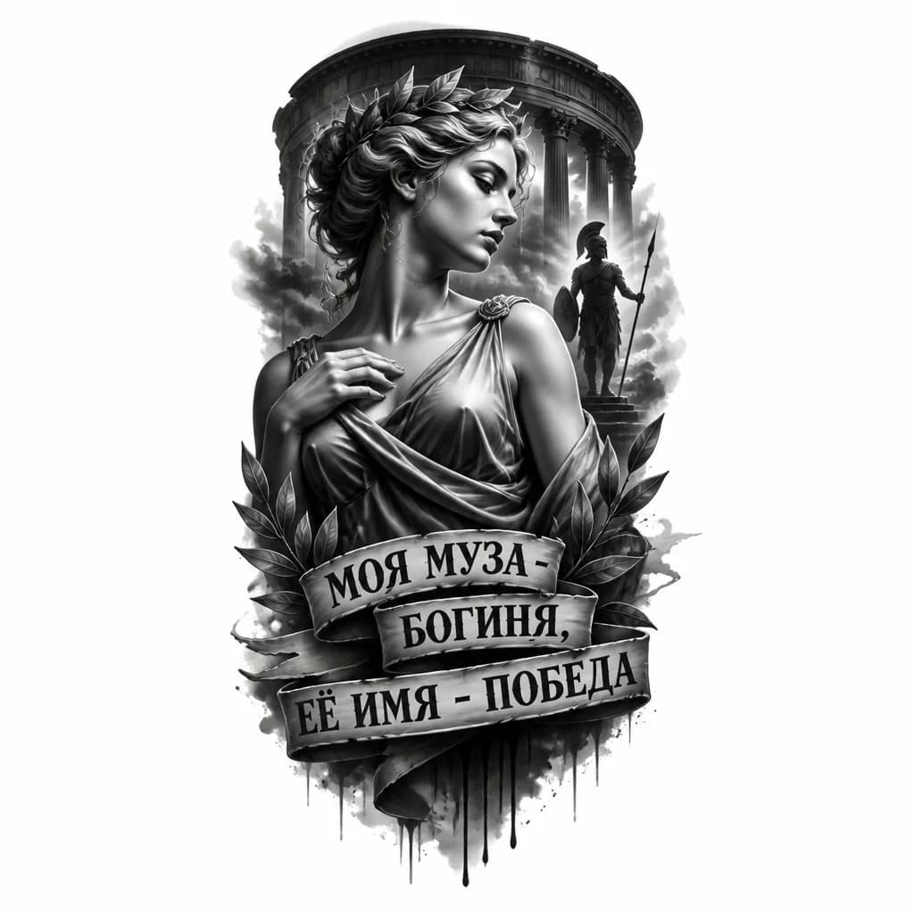 Тату эскиз: Надпись для мужчины