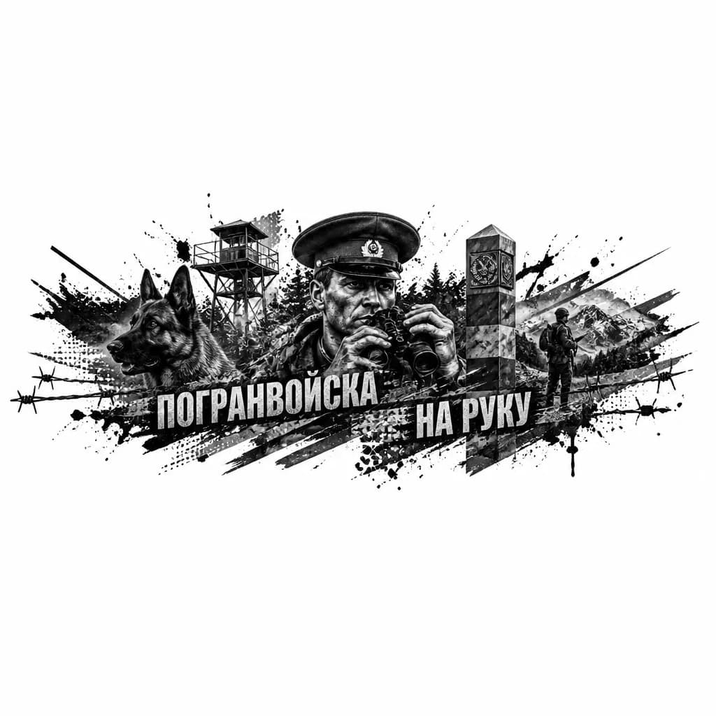 Тату эскиз: Погранвойска на руку