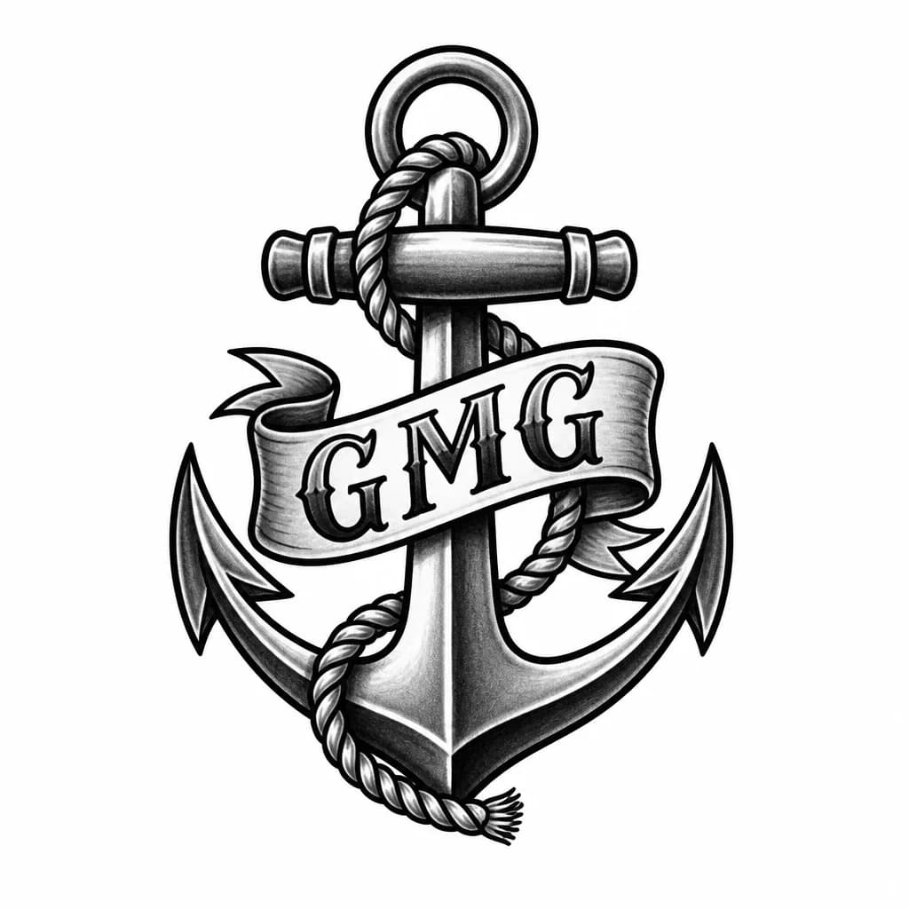 Тату эскиз: GMG