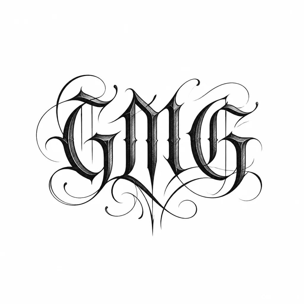 Тату эскиз: GMG