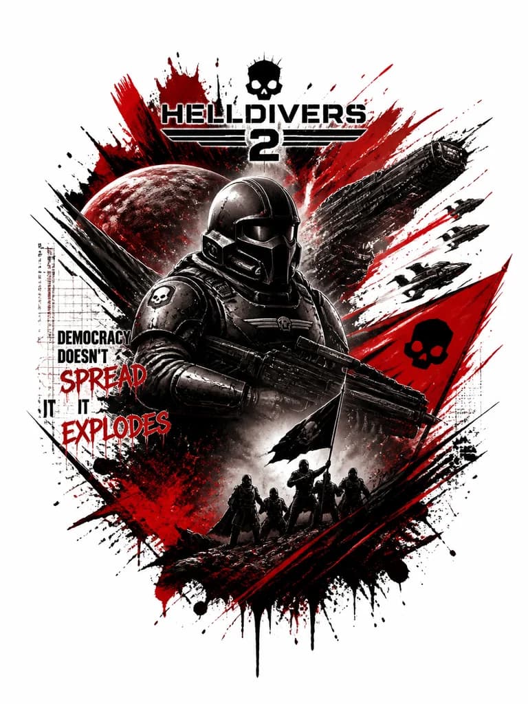 Тату эскиз: Heldivers 2