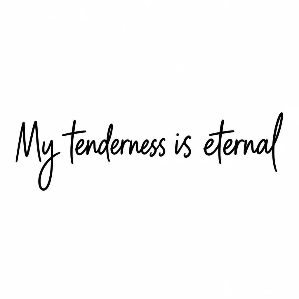 Тату эскиз: Font: My tenderness is eternal (casual handwritten)