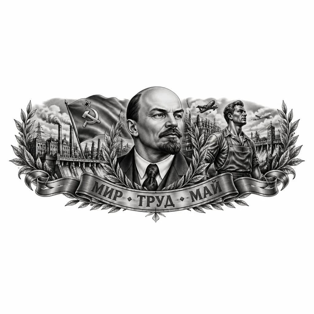 Тату эскиз: Портрет ленина
