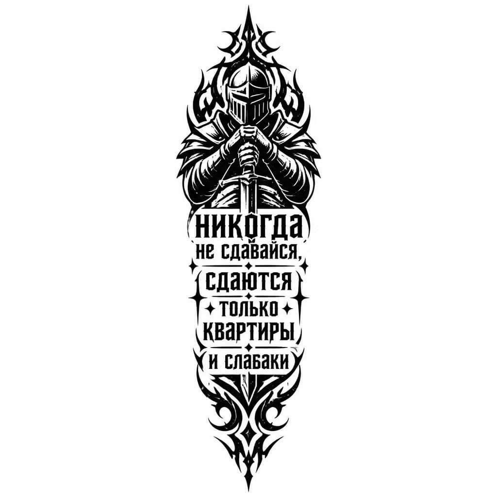 Тату эскиз: надпись