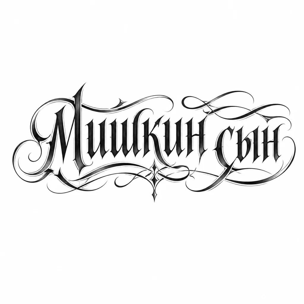 Тату эскиз: Мишкин сын