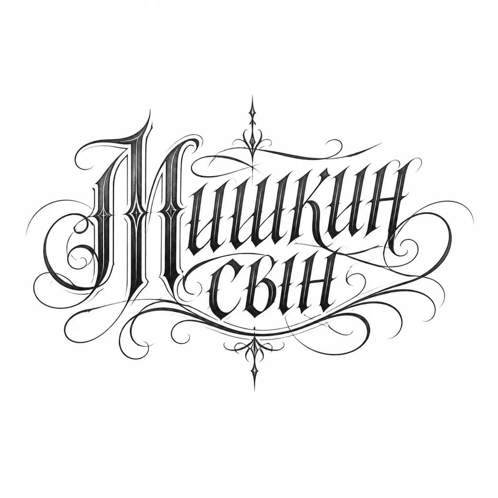 Тату эскиз: Мишкин сын