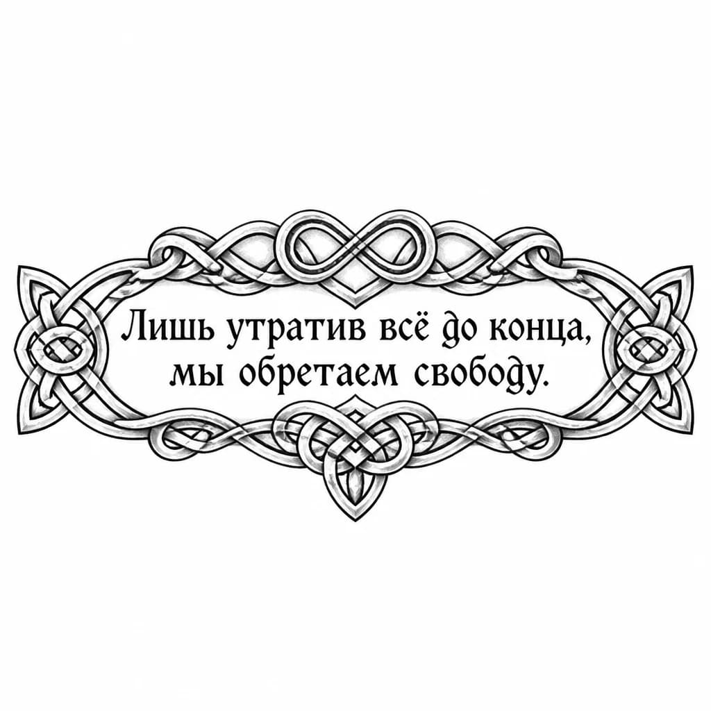 Тату эскиз: Просто текст