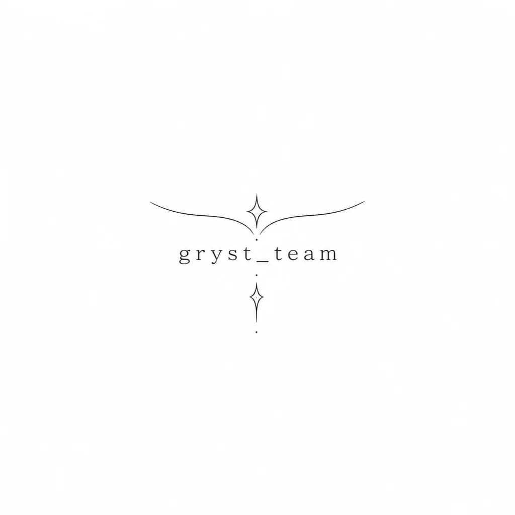 Тату эскиз: Надпись gryst_team на шее с лицевой стороны 