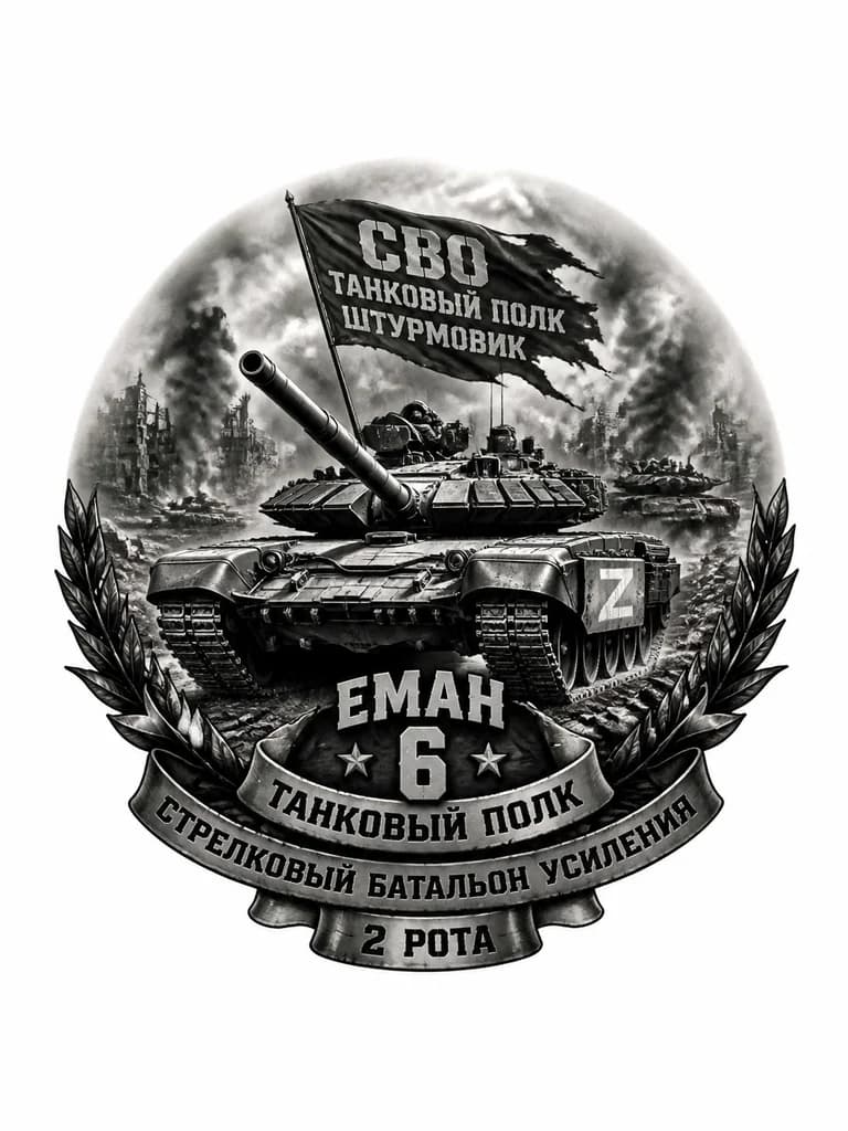Тату эскиз: СВО танковый полк штурмовик 