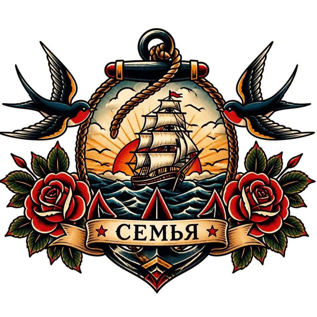 Тату эскиз: Семья 
