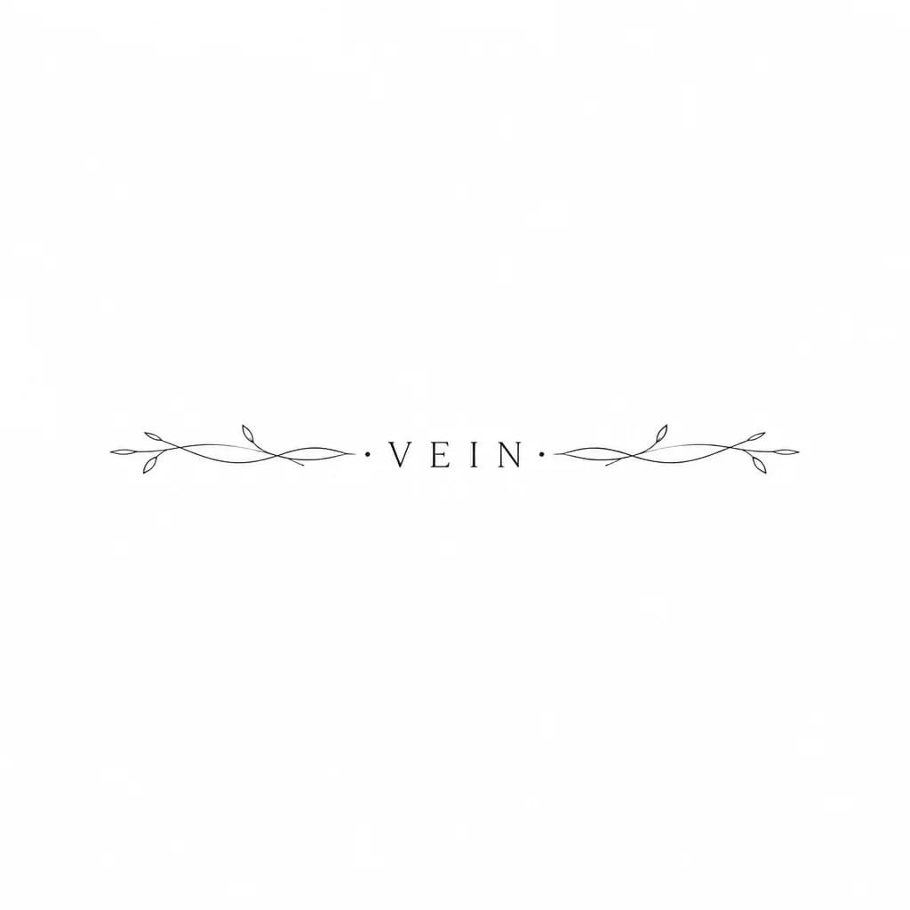 Тату эскиз: Надпись VEIN, красивым шрифтом 