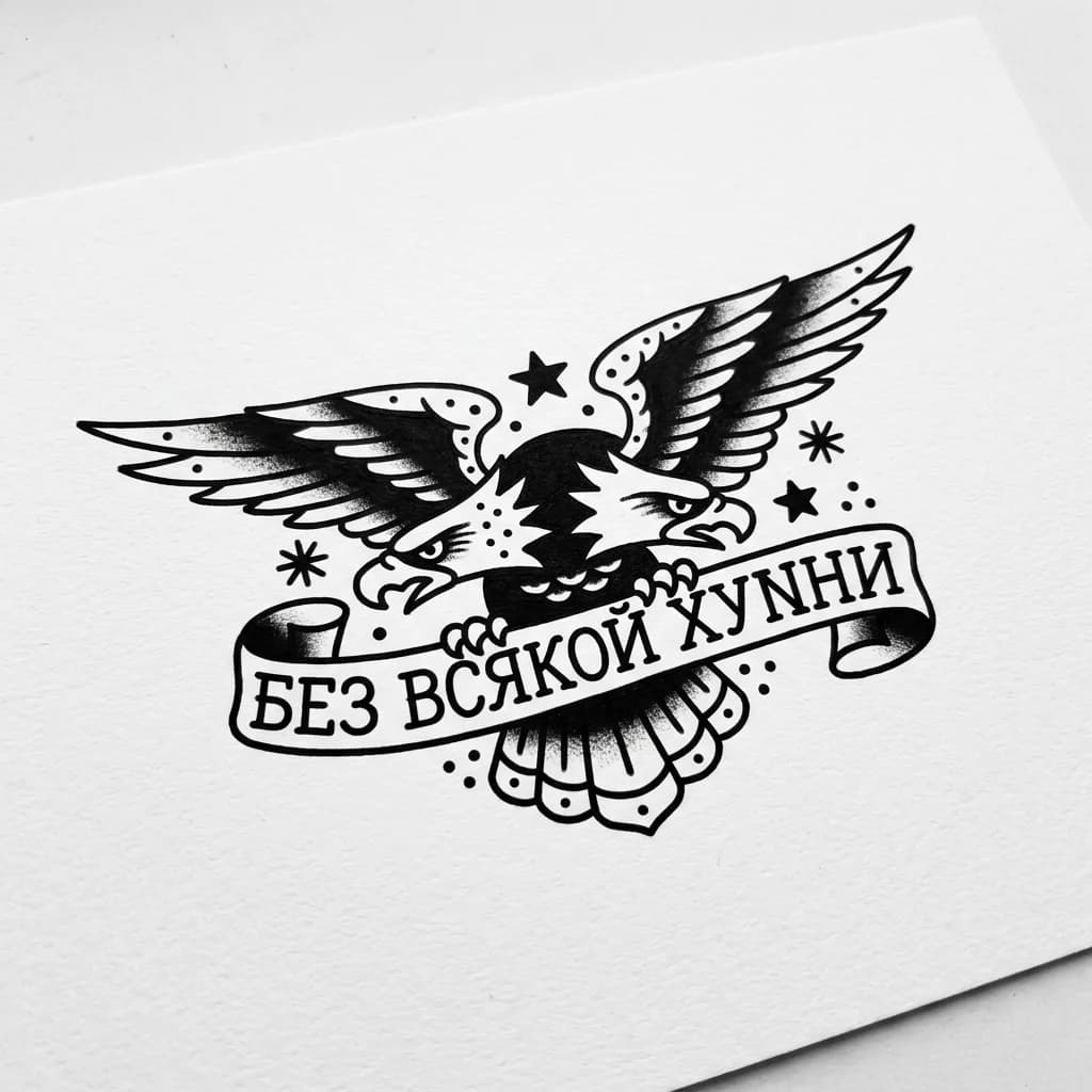 Тату эскиз: Сделать татуировку в виде стикера 