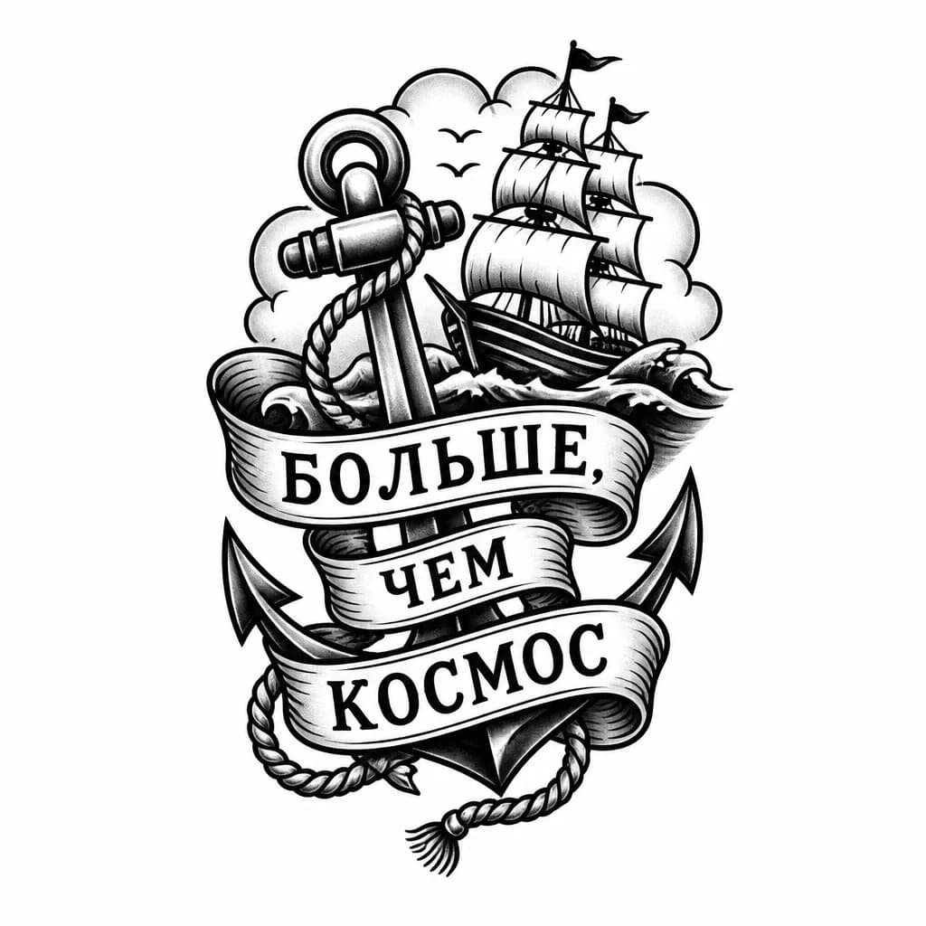 Тату эскиз: Красивая надпись 