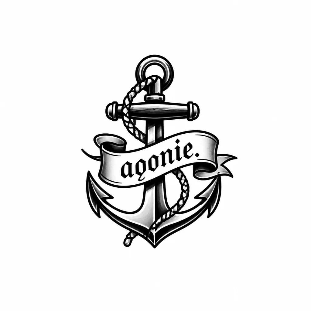 Тату эскиз: текст "aoonie." красивым расписным шрифтом