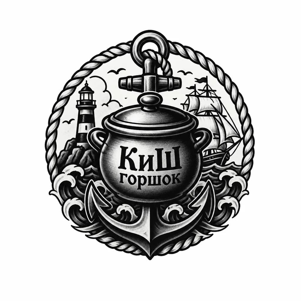 Тату эскиз: КиШ горшок
