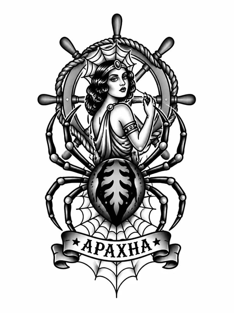 Тату эскиз: Арахна 