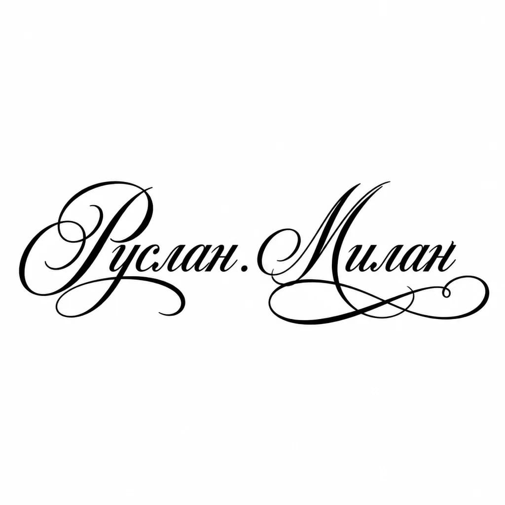 Тату эскиз: Font: Руслан
Милан (elegant calligraphy)