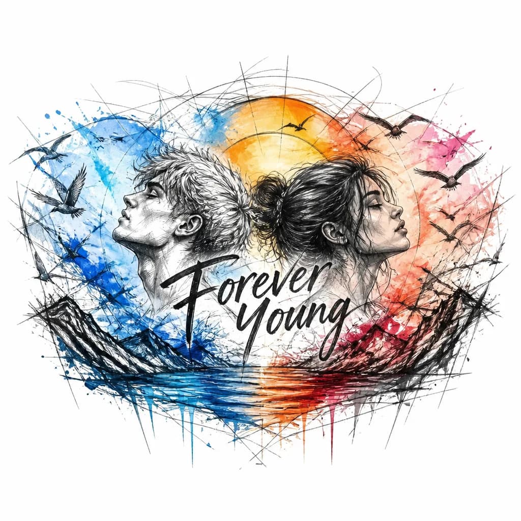 Тату эскиз: Forever Young