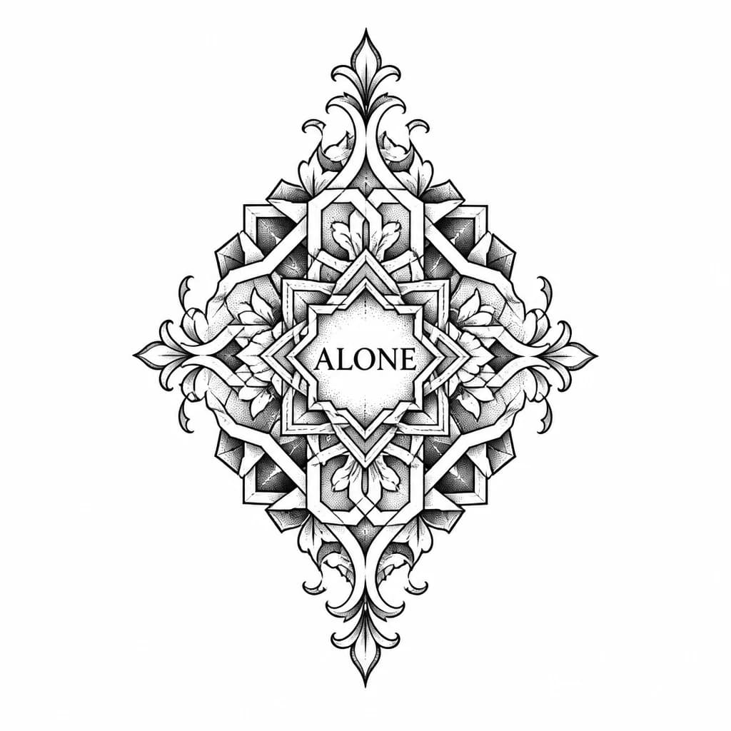 Тату эскиз: ALONE