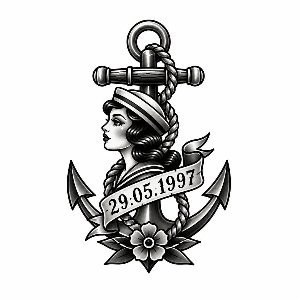 Тату эскиз: Татуировка по дате рождения 29.05.1997. Для девушки 