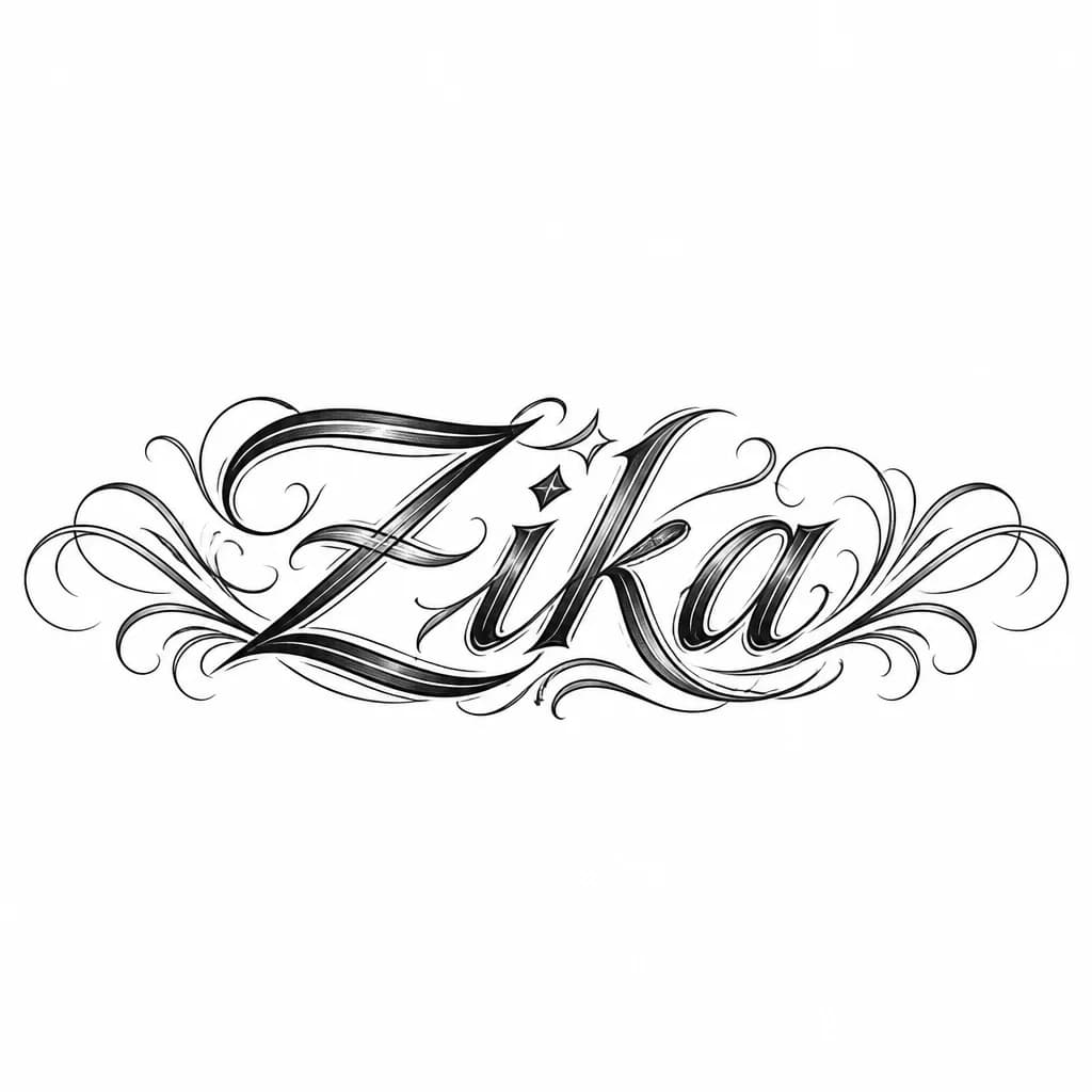 Тату эскиз: Zika узором