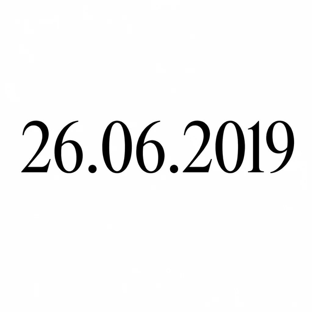 Тату эскиз: Font: 26.06.2019 (classic serif)