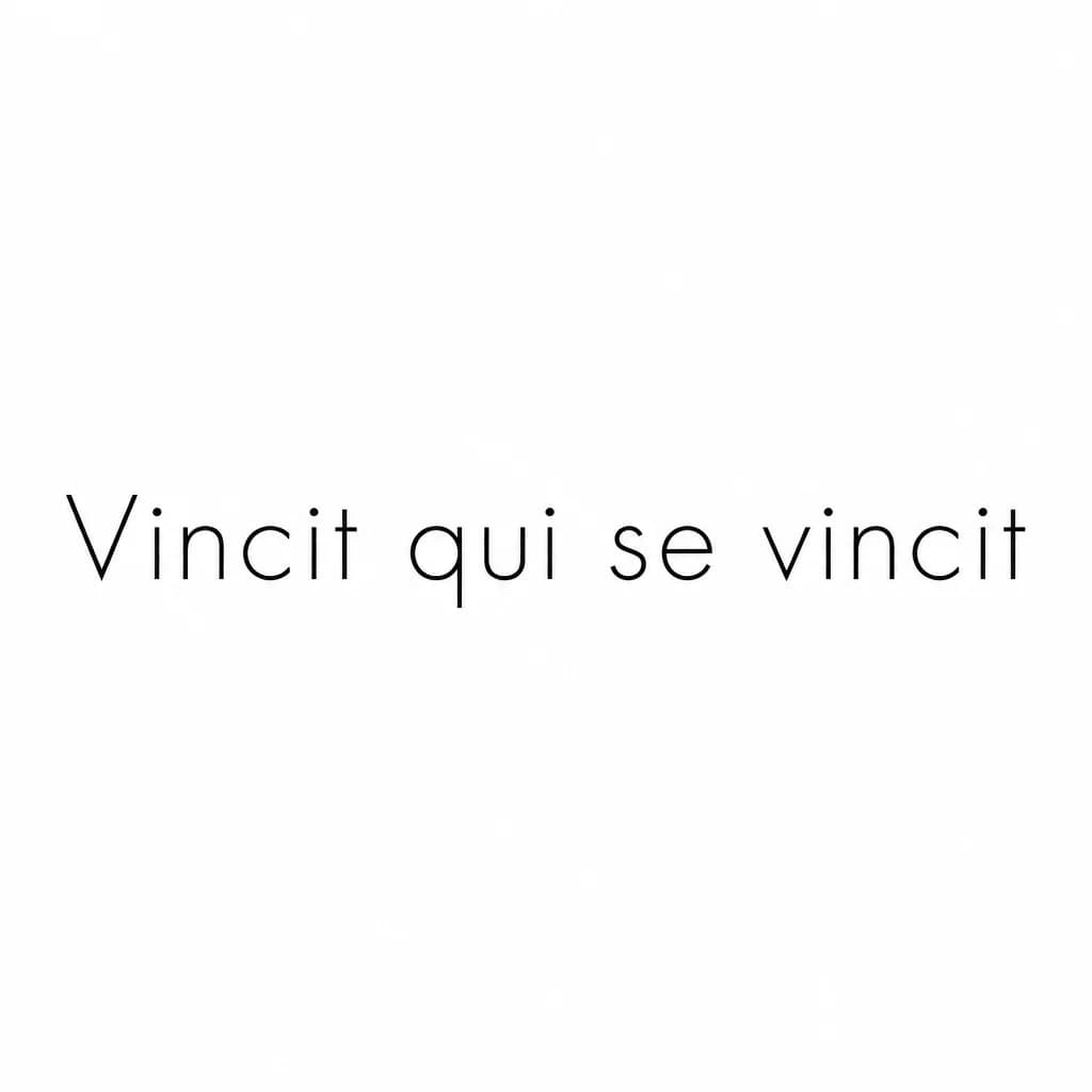 Тату эскиз: Font: Vincit qui se vincit (minimalist thin sans-serif)