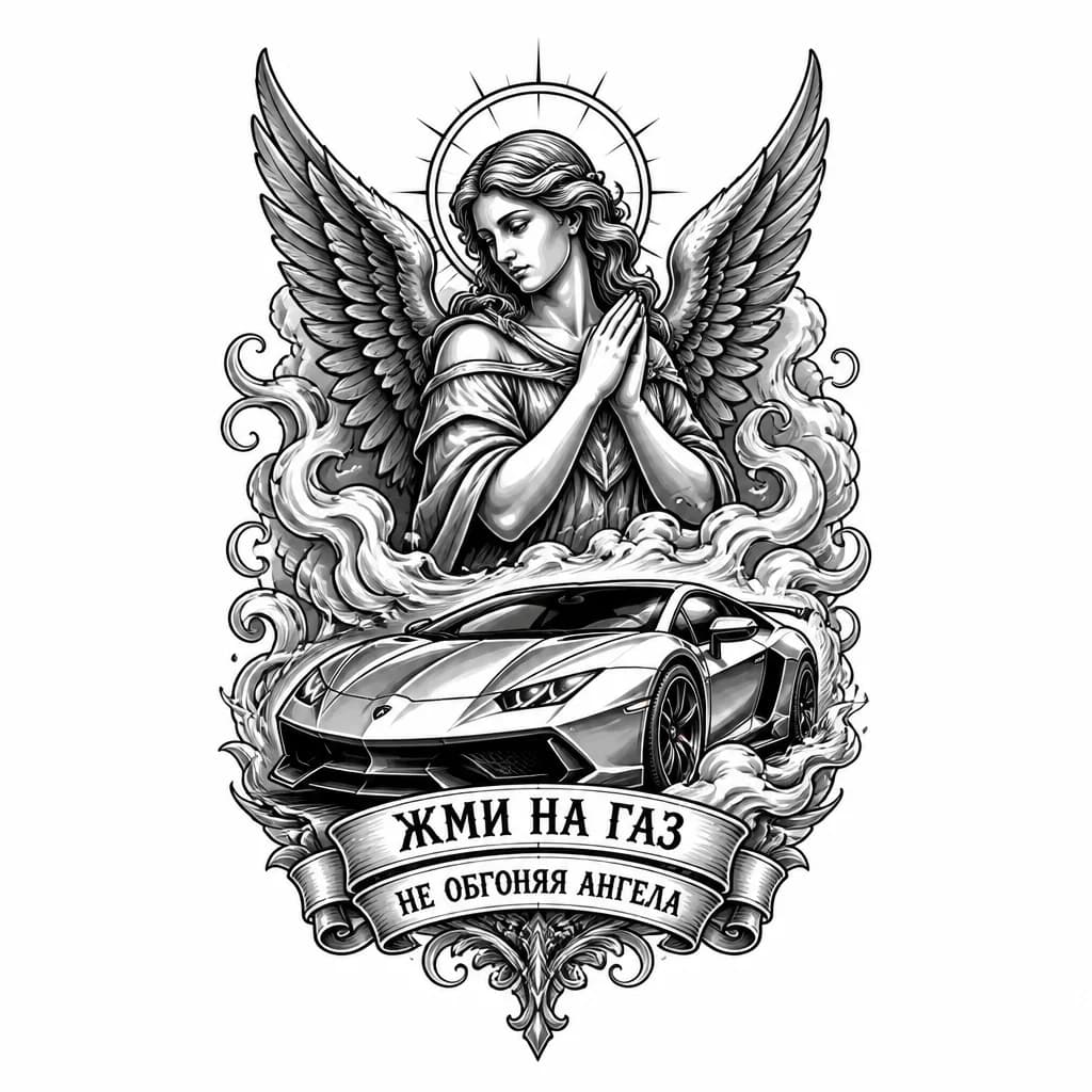 Жми на газ не обгоняя ангела 