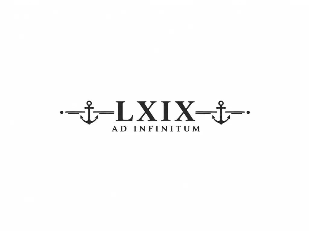 Тату эскиз: LXIX нужна просто эта надпись , без объемных рисунков
снизу добавить надпись ad infinitum