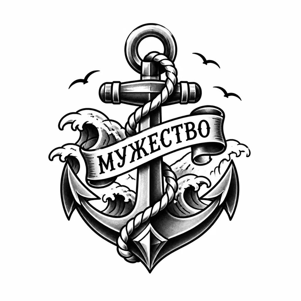 Тату эскиз: мужество