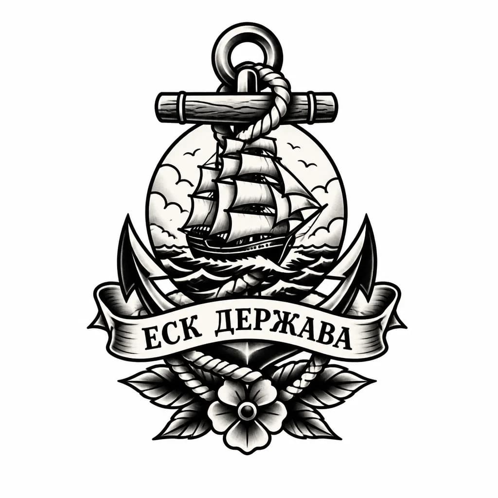 Тату эскиз: Еск Держава 