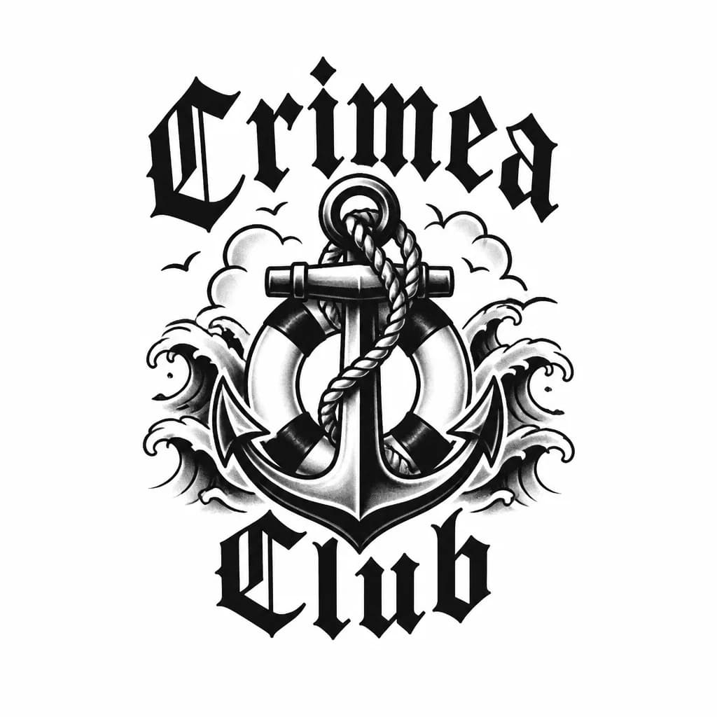 Тату эскиз: Нужна надпись в стиле блек сабат Crimea Weed Club 