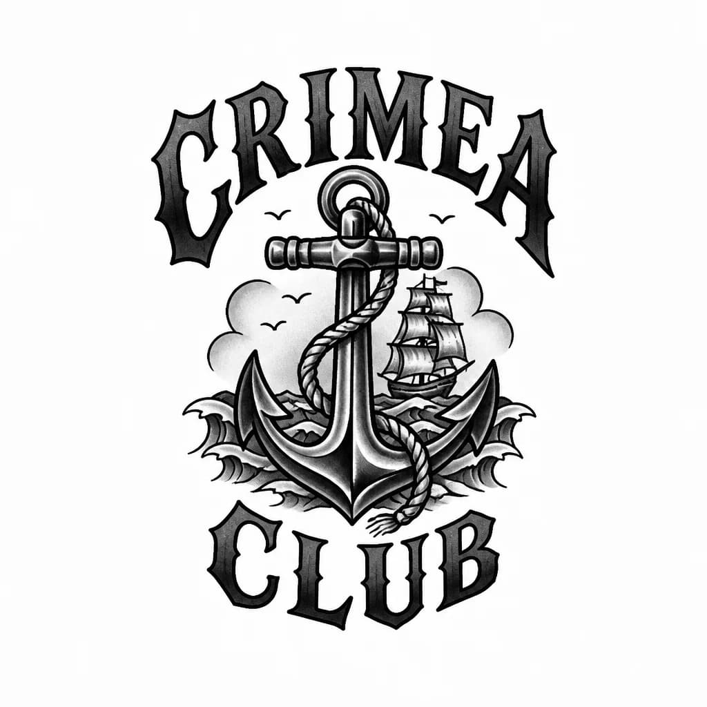 Тату эскиз: Нужна надпись в стиле блек сабат Crimea Weed Club 
